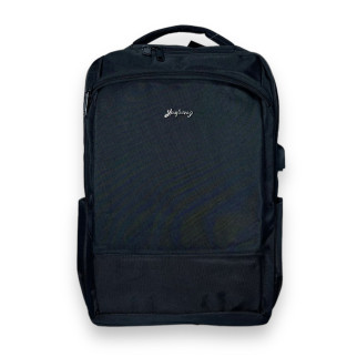Рюкзак міський Jiapeng, 25 л, два відділення, дві фронтальні кишені, USB+кабель, розмір: 44*30*16 см, чорний - Інтернет-магазин спільних покупок ToGether