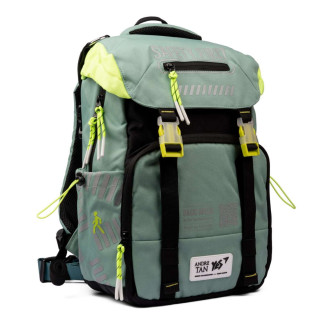 Шкільний рюкзак YES by Andre Tan, одне відділення, дві фронтальні кишені, розмір: 40*27*14 см, чорно-зелений - Інтернет-магазин спільних покупок ToGether