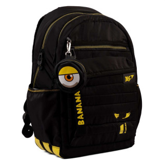 Шкільний рюкзак YES, два відділення, дві фронтальні кишені, бічні кишені, розмір: 44*29*16 см, чорний Minions - Інтернет-магазин спільних покупок ToGether