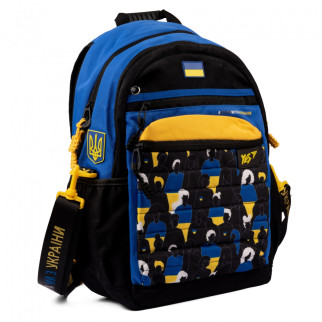 Шкільний рюкзак YES, два відділення, дві фронтальні кишені, розмір: 44*29*16см, чорно-синій Welcome To Ukraine - Інтернет-магазин спільних покупок ToGether