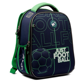 Шкільний рюкзак YES, каркасний, два відділення, дві бічні кишені, розмір: 35*28*15см, синій Football - Інтернет-магазин спільних покупок ToGether