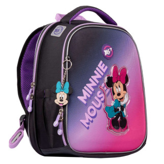 Шкільний рюкзак YES, каркасний, два відділення, бічні кишені, розмір: 35*28*15 см, малиново-чорний Minnie Mouse - Інтернет-магазин спільних покупок ToGether