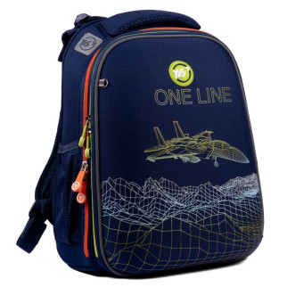 Шкільний рюкзак YES, каркасний, два відділення, дві бічні кишені, розмір: 38*30*15 см, синій Aircraft - Інтернет-магазин спільних покупок ToGether