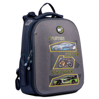 Шкільний рюкзак YES, каркасний, два відділення, дві бічні кишені, розмір: 38*30*15 см, сірий Speed - Інтернет-магазин спільних покупок ToGether