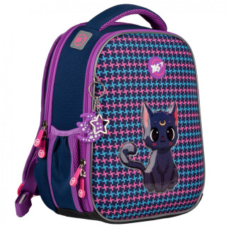 Шкільний рюкзак Yes Fantastic Kitty H-100, каркасний, два відділення, дві бокові кишені, розмір: 35*28*15см - Інтернет-магазин спільних покупок ToGether
