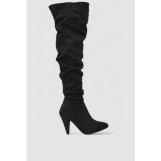 Жіночі замшеві ботфорти, колір чорний, 243RY15 - Інтернет-магазин спільних покупок ToGether
