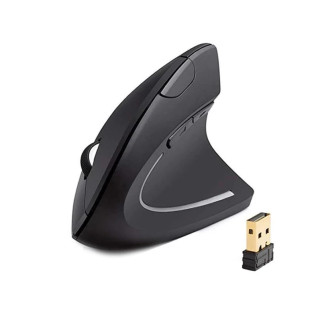 Вертикальна миша USB ігрова 2,4 ГГц бездротова, чорна - Інтернет-магазин спільних покупок ToGether