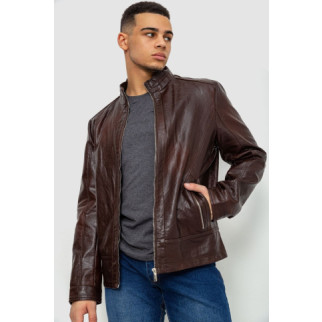 Куртка чоловіча демісезонна екошкіра, колір коричневий, 243R1058 - Інтернет-магазин спільних покупок ToGether