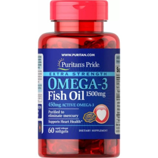 Омега 3 Puritan's Pride Extra Strength Omega-3 Fish Oil 1500 mg 60 Softgels - Інтернет-магазин спільних покупок ToGether