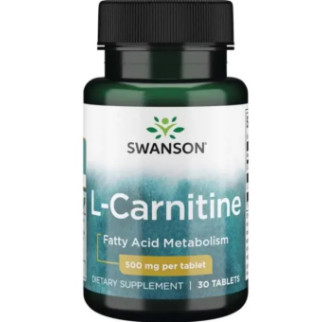 Карнітін Swanson L-Carnitine 500 mg 30 Tabs - Інтернет-магазин спільних покупок ToGether