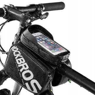 Велосипедна сумка на раму Rockbros ZH009-81 з відділом для телефону 6.2" велосумка Рокброс 1.5L, Чорна - Інтернет-магазин спільних покупок ToGether