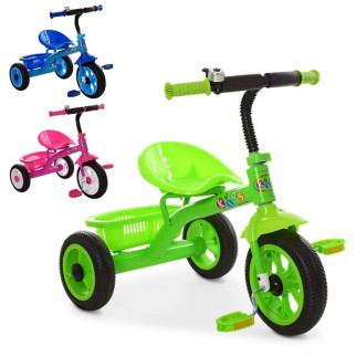Велосипед 3-колесний, EVA (12/10), багажник, 3 кольори: блакитний,рожевий,зелений - Інтернет-магазин спільних покупок ToGether