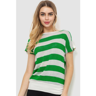 Кофта жіноча в смужку, колір біло-зелений, 244R0262 - Інтернет-магазин спільних покупок ToGether