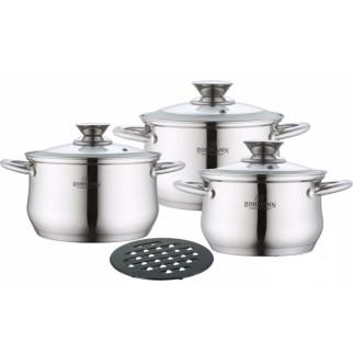 Набір кухонного посуду із нержавіючої сталі, 7 предметів Bohmann BH-0113 - Інтернет-магазин спільних покупок ToGether