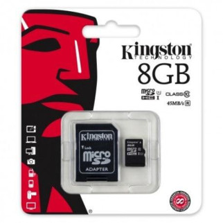 Картка пам'яті micro KINGSTON 8 GB 10 class (з адаптером) - Інтернет-магазин спільних покупок ToGether