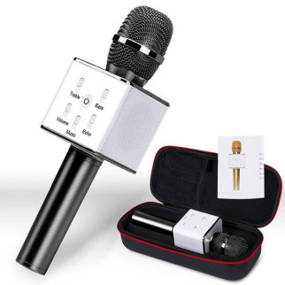 Bluetooth-мікрофон для караоке Q7 Блютуз мікро + ЧОХОЛ Чорний - Інтернет-магазин спільних покупок ToGether