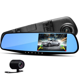 Автомобільне дзеркало відеореєстратор для машини на 2 камери VEHICLE BLACKBOX DVR 1080 з камерою заднього огляду - Інтернет-магазин спільних покупок ToGether