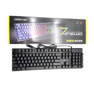 Дротова ігрова клавіатура USB ZORNWEE ZE-510 RGB з кольоровою підсвіткою геймерська - Інтернет-магазин спільних покупок ToGether