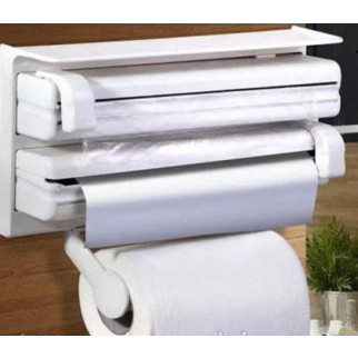 Кухонний потрійний тримач Triple Paper Dispenser 3 в 1 для паперових рушників харчової плівки та фольги - Інтернет-магазин спільних покупок ToGether