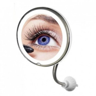 Дзеркало для макіяжу з LED підсвічуванням кругле Flexible присоска гнучкий тримач WO 30 - Інтернет-магазин спільних покупок ToGether