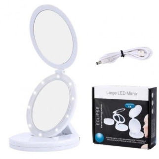 Дзеркало з LED-підсвіткою кругле Large LED Mirror (складне, 5X) - Інтернет-магазин спільних покупок ToGether