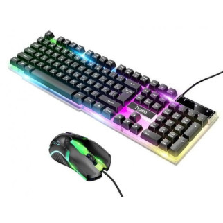 Ігровий набір 2 в 1 клавіатура і мишка HOCO GM11 Terrific glowing RGB, чорний - Інтернет-магазин спільних покупок ToGether