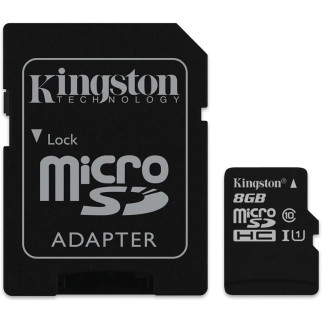 Картка пам'яті micro SDHC 8 GB Kingston (class 10) (UHS-1) (з адаптером) - Інтернет-магазин спільних покупок ToGether