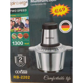 Подрібнювач із металевою чашею електричний Rainberg RB-2202 - Інтернет-магазин спільних покупок ToGether