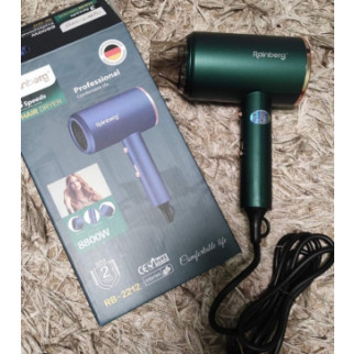Потужний професійний фен для сушіння волосся Rainberg RB-2212 8800 W фен дорожній - Інтернет-магазин спільних покупок ToGether