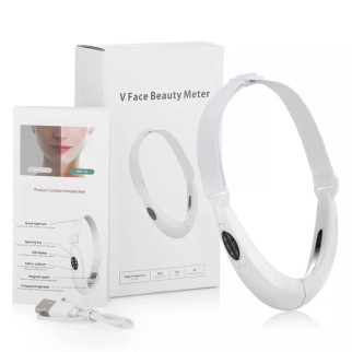 Апарат для підтягування підборіддя V Face Beauty Meter 5 режимів 8 рівнів інтенсивності білий - Інтернет-магазин спільних покупок ToGether