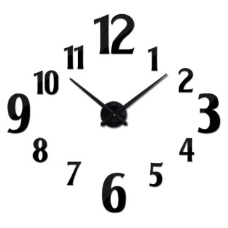 Великий настінний годинник із 3D-дизайном діаметром 120 см ZH1725 Стильний годинник для дому (Чорний, Сірий) - Інтернет-магазин спільних покупок ToGether