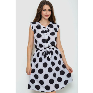Сукня у горох, колір біло-чорний, 230R007-6 - Інтернет-магазин спільних покупок ToGether