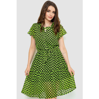 Сукня у горох, колір чорно-зелений, 230R023-11 - Інтернет-магазин спільних покупок ToGether