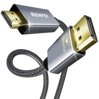 Кабель BENFEI 4K DisplayPort — HDMI завдовжки 1,2 м (алюмінієвий корпус, нейлонове обплетення), кабель Uni-Direct - Інтернет-магазин спільних покупок ToGether