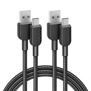 Кабель Anker 310 PowerLine USB-A to Type-C Charger Cable [2-Pack - 1,8м] - Black - Інтернет-магазин спільних покупок ToGether
