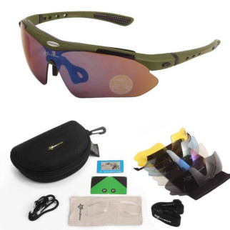 Тактичні захисні окуляри RockBros олива  5 пар змінних лінз - Інтернет-магазин спільних покупок ToGether