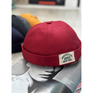 Коротка шапка міні біні, докер  Brooklyn  Бордовий 56-60р (2131) - Інтернет-магазин спільних покупок ToGether