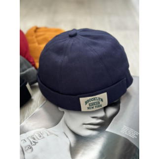 Коротка шапка міні біні, докер  Brooklyn  Темно-синій 56-60р (2131) - Інтернет-магазин спільних покупок ToGether