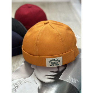 Коротка шапка міні біні, докер  Brooklyn  Жовтий 56-60р (2131) - Інтернет-магазин спільних покупок ToGether