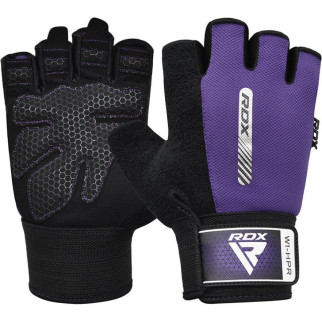 Рукавички для фітнесу RDX W1 Half Purple S - Інтернет-магазин спільних покупок ToGether