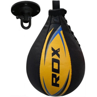 Пневмогруша боксерська RDX 2Y Boxing Speed Ball Leather Multi Yellow/Blue - Інтернет-магазин спільних покупок ToGether