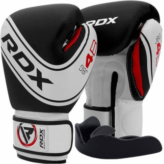 Боксерські рукавиці RDX 4B Robo Kids White/Black 6 унцій (капа в комплекті) - Інтернет-магазин спільних покупок ToGether