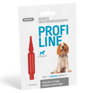 Краплі від бліх, кліщів та вошей Provet Profiline для собак 4-10 кг 1 піп - Інтернет-магазин спільних покупок ToGether