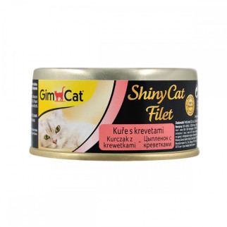 Корм GimCat Shiny Cat Filet вологий з куркою та креветками для котів 70 гр - Інтернет-магазин спільних покупок ToGether