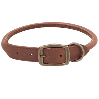 Нашийник шкіряний Coastal Circle-T Round Dog Collar, 50 см х 1.2 см, коричневий - Інтернет-магазин спільних покупок ToGether