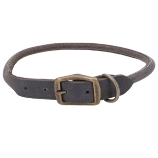 Нашийник шкіряний Coastal Circle-T Round Dog Collar, 60 см х 1.6 см, сірий - Інтернет-магазин спільних покупок ToGether