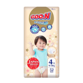 Підгузки GOO.N Premium Soft для дітей 9-14 кг (розмір 4(L), на липучках, унісекс, 52 шт.) - Інтернет-магазин спільних покупок ToGether
