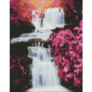 Алмазна мозаїка "Тропічний водоспад" на підрамнику 40*50см, в термопакеті, ТМ Ідейка, Україна. - Інтернет-магазин спільних покупок ToGether