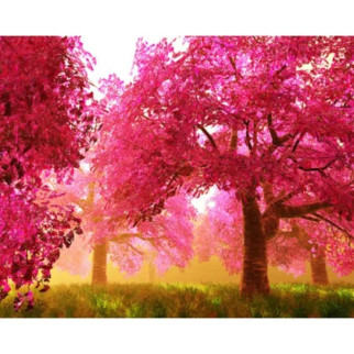 Алмазна мозаїка картина Рожевий ліс розміром 40х50см, ТМ Strateg, Україна - Інтернет-магазин спільних покупок ToGether