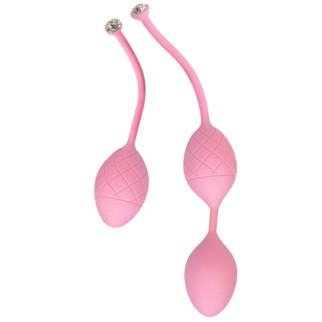 Розкішні вагінальні кульки PILLOW TALK - Frisky Pink з кристалом, діаметр 3,2 см, вага 49-75гр - Інтернет-магазин спільних покупок ToGether
